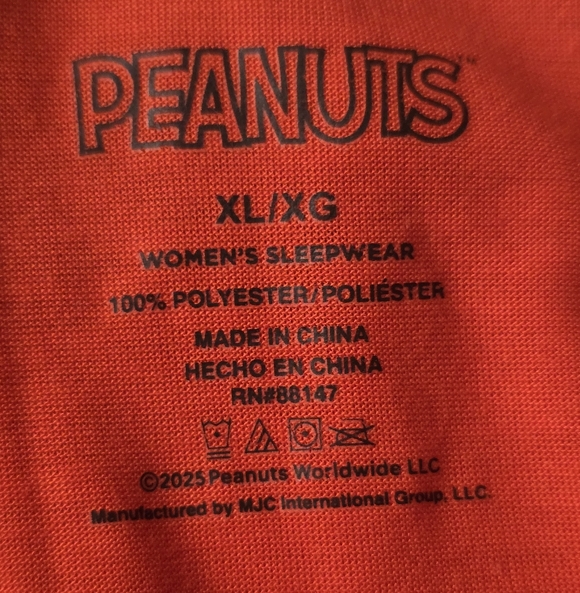 Peanuts Snoopy Jingle All the Way Pajama Set NWT Sz XL - Picture 12 of 12
